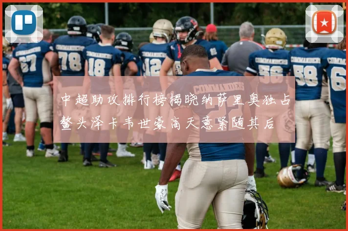 中超助攻排行榜揭晓纳萨里奥独占鳌头泽卡韦世豪高天意紧随其后
